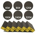thumbnail image 3 of 6pcs/set(60 80 120 180 240 320)Coarse Medium Fine Grit Sanding Block Sander Sponges for Wood Drywall Metal Sandpaper Sponge, 3 of 6