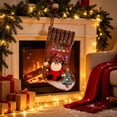 thumbnail image 7 of Christmas Stocking Glowing Light Up Santa Snowman Reindeer Polyester for Family Holiday Christmas Tree Fireplace Mantel Wall Door Christmas Party Decorations by MPOISVA, 7 of 7