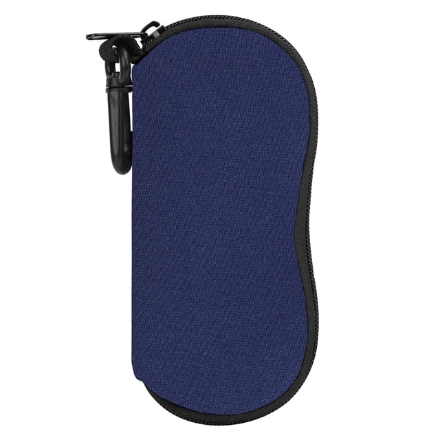 Estuche para Anteojos MoKo de Neopreno Suave con Cierre y Clip Azul Oscuro