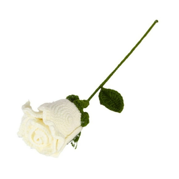 Cameland Woolen Flower Wine Cup Rose Hand Woven Crochet Simulated Flower Eternal Flower Sending To Girlfriend's Valentine's Day