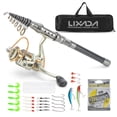 thumbnail image 1 of Lixada Telescopic Fishing Rod and Reel Combo Full Kit Spinning Fishing Reel Gear Organizer Pole Set, 1 of 2