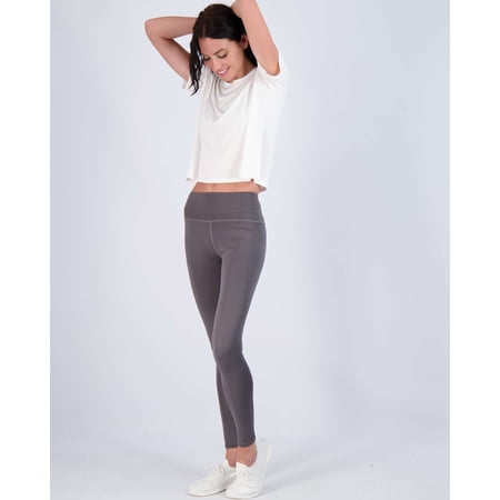 Real Essentials 5 Pack: Women's Dry Fit Crop Top - Short Sleeve Crew Neck Stretch Athletic Tee (Available in Plus Size)