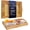 Bamboo (Natural), variant on Comfify Bamboo Serving Trays with Stainless Steel Handles, Set of 2 Nesting Trays for Serving & Home Decor
