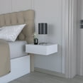 thumbnail image 2 of Nightstand : Wall-Mounted Floating Bedroom Nightstand, White, 2 of 7