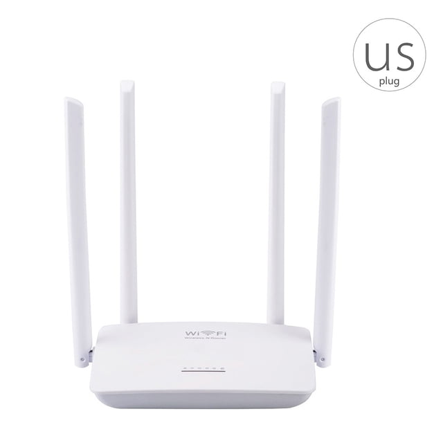 Enchufe de EE. UU. 300 Mbps Enrutador WiFi inalámbrico Inteligente de alta potencia 4 antenas Amplia cobertura Fácil configuración Amplificador de rango Wifi Inevent DZ7756-02B