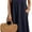 Dark blue, variant on Cotton Midi Dress for Womens Crew Neck Short Sleeve Casual Dress Loose Tunic Summer Beach Dresses with Pockets