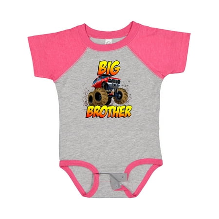 

Inktastic Big Brother Monster Truck Boys Baby Bodysuit