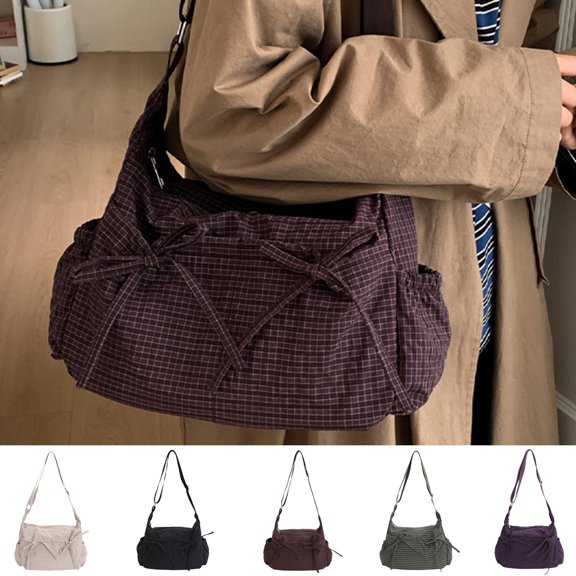 ibiyuan Travel Tote Bags For Women Japanese Minimalist Hollow Shoulder Tote Bag, Large Capacity Convertible Crossbody Handbag for Fall Winter Daily Commute Mom Gifts