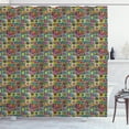 thumbnail image 1 of Ambesonne Abstract Shower Curtain, Grid Geometric Squares, 69"Wx70"L, Multicolor, 1 of 3