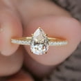 thumbnail image 4 of Cora Jewellery 3CT Pear Moissanite Engagemet Ring For Women, 14K Yellow Gold, 8.5 US, 4 of 9