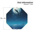 thumbnail image 2 of Vsdgher Night Sky Moon Dolphin Leather Coasters for Drinks, Durable Drink Coasters 4 Set for Tabletop Protection, Luxurious Home Décor and Housewarming Gift ( {designName})Octagon, 2 of 6