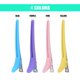 thumbnail image 4 of Juego de 12 pinzas para cabello de colores, ideales para teñir y peinar, fáciles de usar y transportar., 4 of 6