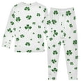 thumbnail image 2 of joogoo Leaf Clover Pajamas Set Long Sleeve Soft Cotton Sleepwear 2 Piece 18M, 2 of 7
