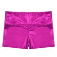 thumbnail image 5 of CHICTRY Women's Metallic Athletic Shorts Dance Tights Summer Hot Bottoms Rave Party Club Dancewear Rose M, 5 of 6