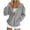 Grey, variant on Hoodie Women Full Zip Up Hoodies Knit Long Sleeve Drawstring Casual Sweatshirt Hooded Tops