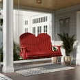 thumbnail image 2 of Wildridge Heritage Porch Swing, Cardinal Red - Outdoor Weather Resistant Recycled Plastic Furniture for Patio, 2 of 4