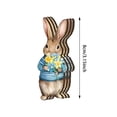 thumbnail image 2 of Binwennn Retro Easter Wooden Decorations Rabbit Wooden Hollow Rural Farmhouse Easter Home Decorations Suitable For Tree Family Party Decoration Hand Painted Stained Glass Window Hanging Decorated, 2 of 4