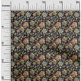 thumbnail image 2 of oneOone Rayon Navy Blue Fabric Floral Craft Projects Decor Fabric Printed By The Yard 56 Inch Wide, 2 of 4