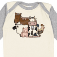 thumbnail image 4 of Inktastic Cute Horse, Sheep, Cow, Pig, and Rooster Farm Animals Boys or Girls Long Sleeve Baby Bodysuit, 4 of 5