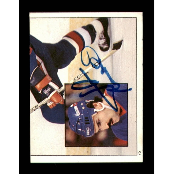John Tonelli Autographed 1983-84 Topps Stickers Card #75 New York Islanders SKU #251494