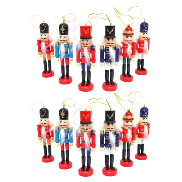 cascanueces de árbol de fiesta,adornos navideños cascanueces,Figuras de cascanueces de Navidad Regalos de decoración del hogar,cascanueces para nueces toy soldier colgante árbol,adorno de