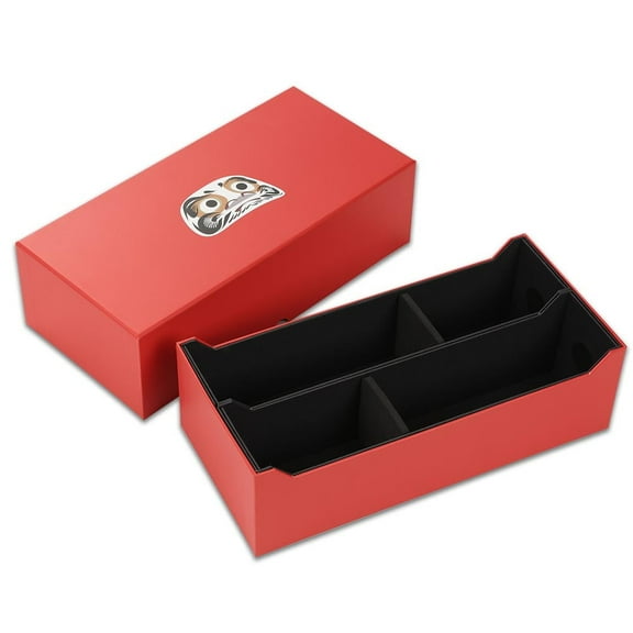 PIT66 Coin Slabs Storage Box Intercept Shield for 50 Certified Coins Holders (Red)