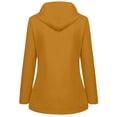 thumbnail image 4 of HTNBO Hooded Solid Color Rain Coats for Women Outdoor Windproof Plus Size Rain Jackets, 4 of 4