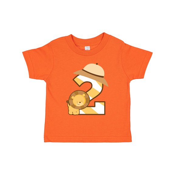 Inktastic 2nd Birthday Safari Lion 2 Year Old Boys or Girls Toddler T-Shirt