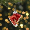 thumbnail image 2 of Northlight 2.25" Red and Silver Sneakers Glass Christmas Hanging Ornament, 2 of 5