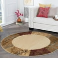 thumbnail image 3 of Tayse Elegance Area Rug 5202 Transitional Beige Flower Border 5'3'' Round Rectangle, 3 of 10