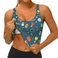 thumbnail image 3 of Fotbe Sports Ball Sujetador Deportivo Largo sin Aros para Mujer con Almohadillas y Soporte Medio, Transpirable y Absorbente, Camiseta Tipo Chaleco o Tank Top-Small, 3 of 8