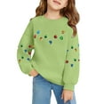 thumbnail image 4 of XAOFW Christmas Kids Sweatshirts Girls Pocket Winter Fuzzy Season Festive Long Sleeve O-Neck Printing Soft Cozy Casual Daily Wear Pullover, 4 of 4