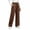 Brown, variant on KICILVS Womens Sweatpants with Pockets Adjustable Drawstring Waist Straight Leg Casual Trousers for Work and Travel