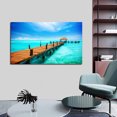 thumbnail image 4 of Beach Boardwalk Canvas Art Beach Sunset Picture Wall Art Beach Landscape Framed Painting Wall Decor For Home Office Bedroom Reeady to Hang, 4 of 6