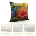 thumbnail image 4 of PRATYUS Tropical Paradise Hawaiian Floral Throw Pillow Covers Decorative Couch Pillow Cases Pillow Square Cushion Cover for Sofa, Couch, Bed and Car 12x12in, 4 of 5