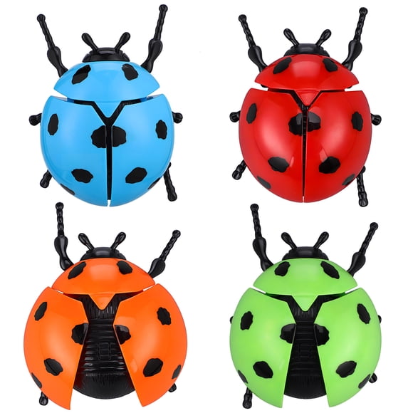 4 juguetes de cuerda de animales, mariquitas, animales que caminan a cuerda, juguetes novedosos, decoraciones para exteriores.