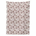 thumbnail image 2 of Kitchen Tablecloth, Retro Look Garlic Hand Drawn Food Illustration Plain Background, Rectangle Satin Table Cover Accent for Dining Room and Kitchen, 60" X 84", Eggshell Grey Pink, by Ambesonne, 2 of 2