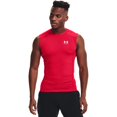 thumbnail image 1 of Under Armour T-Shirt Sans Manches Compression Armure HeatGear pour Hommes, Rouge (600)/blanc, Moyen Haut, 1 of 6
