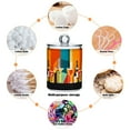 thumbnail image 6 of Yayeee 4 Pack Qtip Holder Bathroom Cotton Swab Canister with Lid Clear Dispenser Set, Colorful Cocktails, 6 of 6