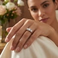 thumbnail image 4 of Pompeii 3ct Three Stone Diamond Engagement Ring 14K White Gold (G/H,I1), 4 of 4