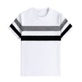 thumbnail image 6 of Cmfcve Round Neck T-shirts for Men Short Sleeve Pullover Sports T-shirt Elastic Patchwork Tee Tops, 6 of 9