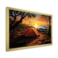 thumbnail image 2 of Designart "Coastal Retreat with Camping Tents I" Landscapes Framed Wall Art Decor - Country Yellow Camping Travel Bedroom Framed Canvas Wall Art, 2 of 6