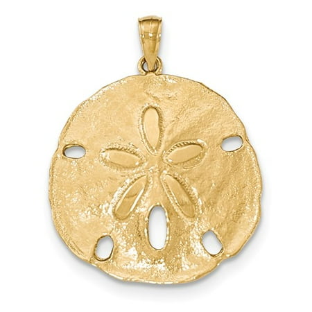 14k Yellow Gold Sanddollar Pendant