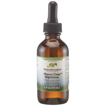 Native Remedies Mucus-Clear Nighttime - Temporarily Relieves Mucus Congestion, Supports Easy Breathing and Peaceful Sleep - 59