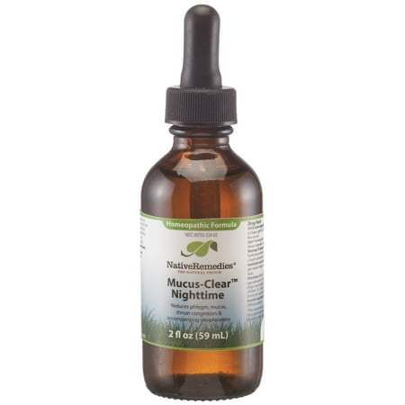 Native Remedies Mucus-Clear Nighttime - Temporarily Relieves Mucus Congestion, Supports Easy Breathing and Peaceful Sleep - 59 (Best Medicine For Mucus In Chest And Throat)