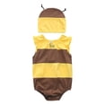 thumbnail image 4 of Xudanell Ladybug Ladybird Onesie Romper Bodysuit Dress Up Set with Hat Size 3-24 Months(Brown,D), 4 of 4