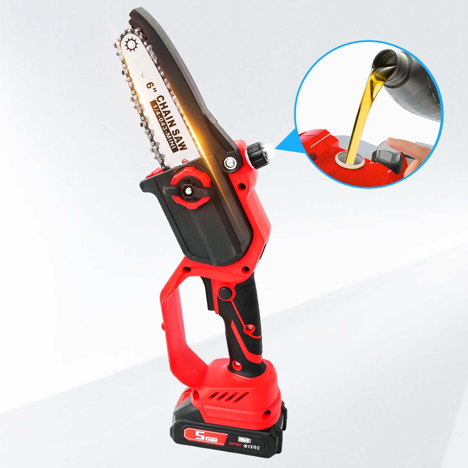 CATGOOD MIni Chainsaw, 6 Inch & 8 Inch Portable Electric Chainsaw for Tree Branches，Best Gifts for Dad，Husband