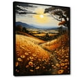 thumbnail image 2 of Designart "Golden Harvest Countryside painting II" Landscape & Nature Floater Framed Canvas Print, 2 of 7