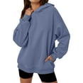 thumbnail image 3 of Womens Oversized Hoodies Comfy Sweatshirts Fall Fashion Outfits Casual Tops Fleece Clothes Aqua Blue XXL, 3 of 6