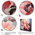 thumbnail image 3 of Designart "Pink Poinsettias love expression" Floral Floater Framed Wall Art Living Room, 3 of 7